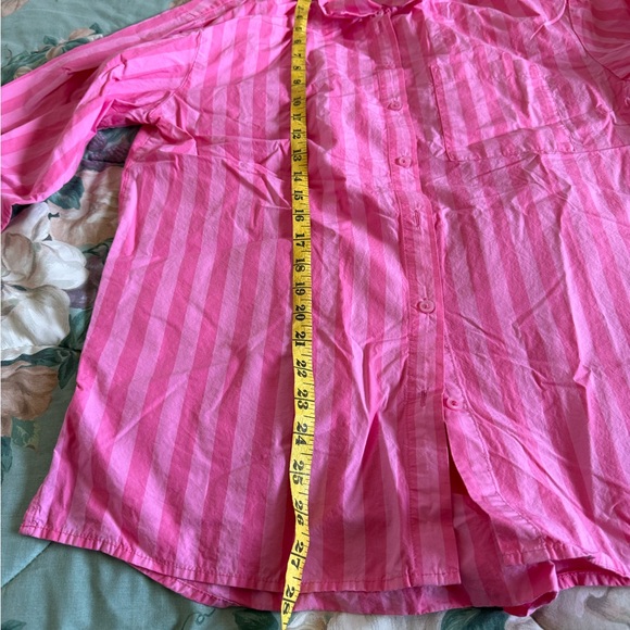 A New Day Bright Pink Striped Shirt - Picture 3 of 4